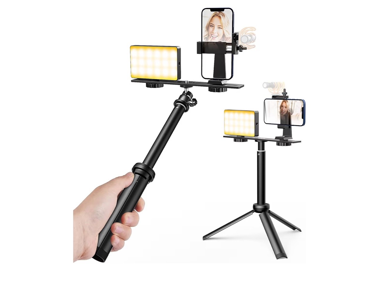 Pixel Pocket Video Light,Built-in 3000mAh Rechargeable Battery,Tripod and Magnet