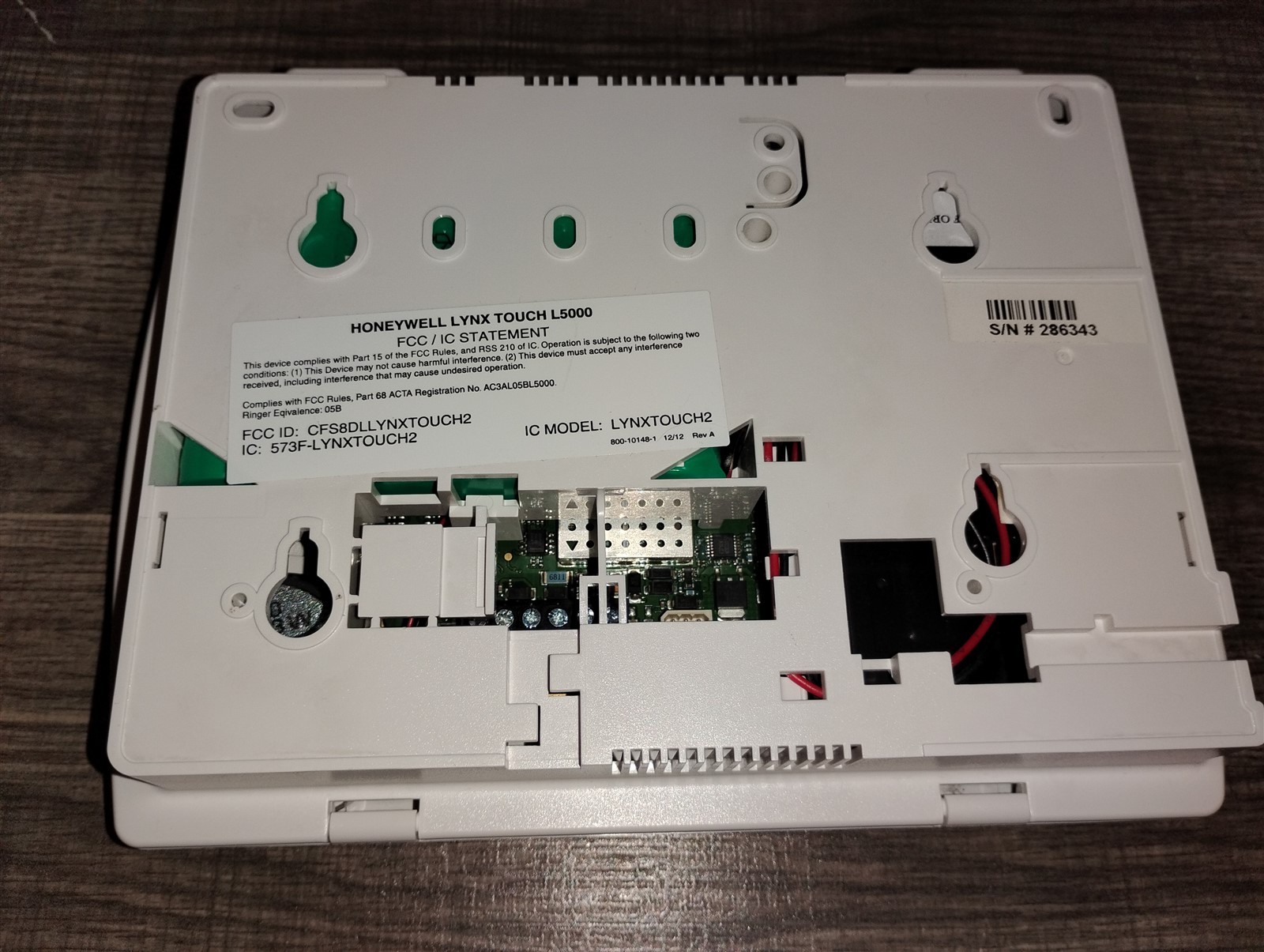Honeywell Lynx Touch L5000 Security System LYNXTOUCH2 Control Panel Touchscreen