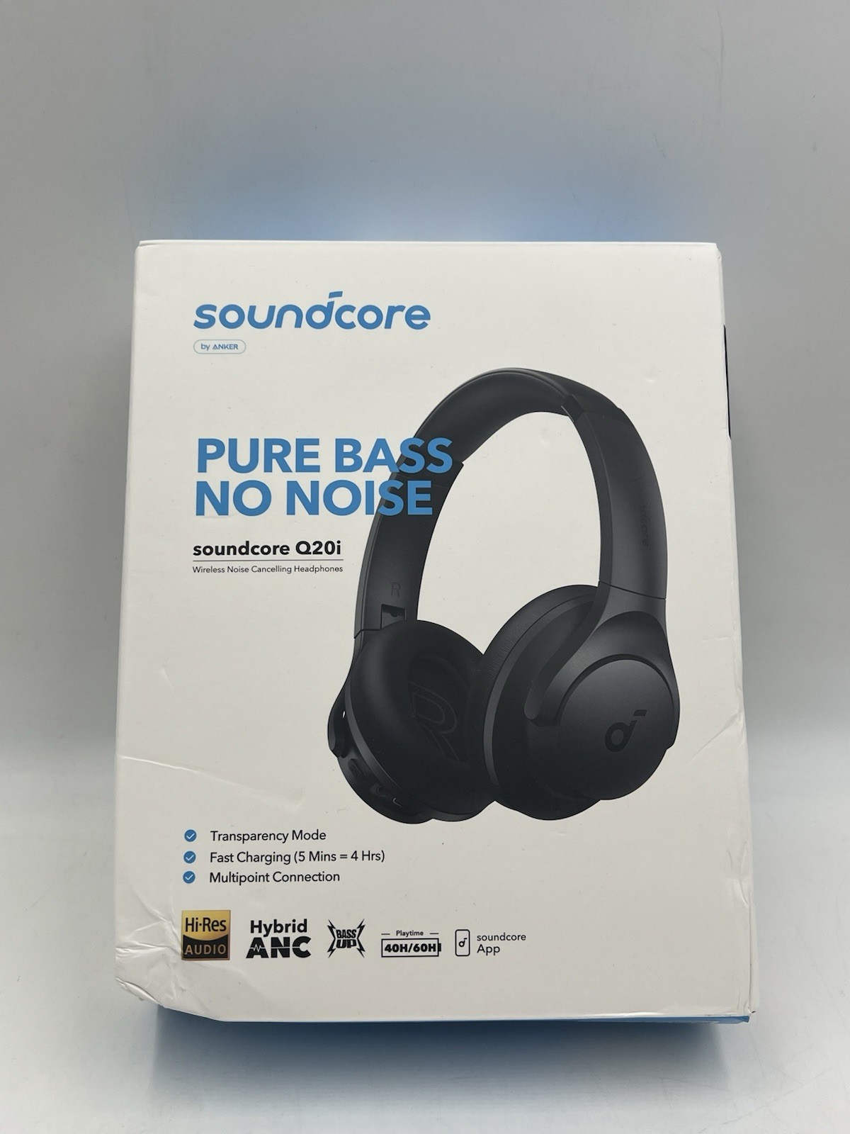 Soundcore by Anker Q20i Hybrid Active Noise Cancelling Headphones, Big Bass