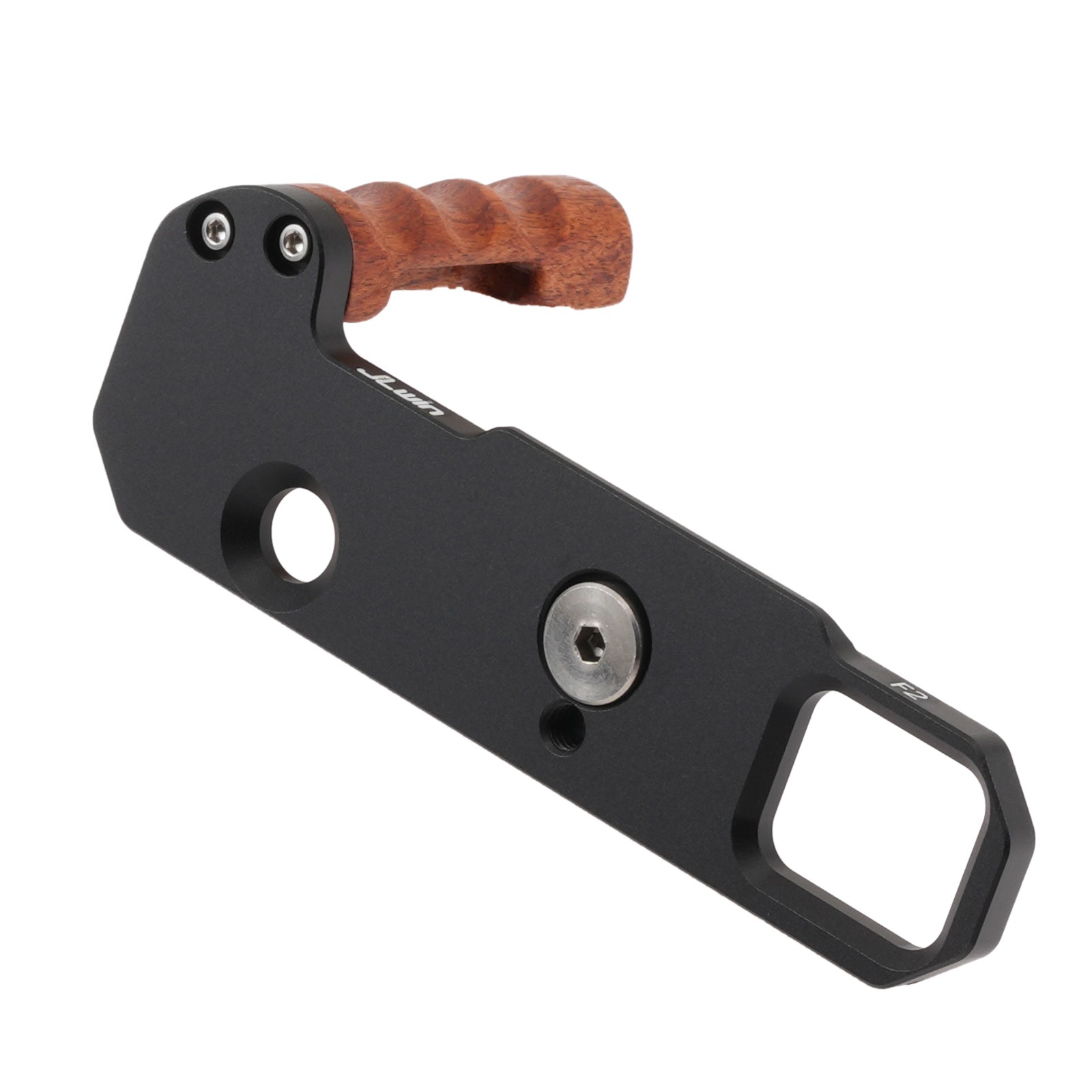 Wooden Vertical Handle Grip Quick Release L Bracket for Nikon F2 Camera Black