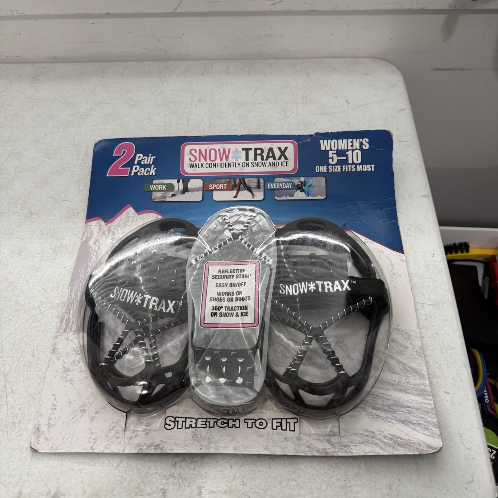 Snow Trax Snow Shoes 2 Pair Ice Traction For Shoes and Boots Women's Sizes 5-10