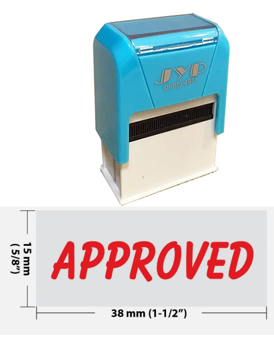 APPROVED - Self Inking Rubber Stamp - JYP 4911R-17  （RED INK）
