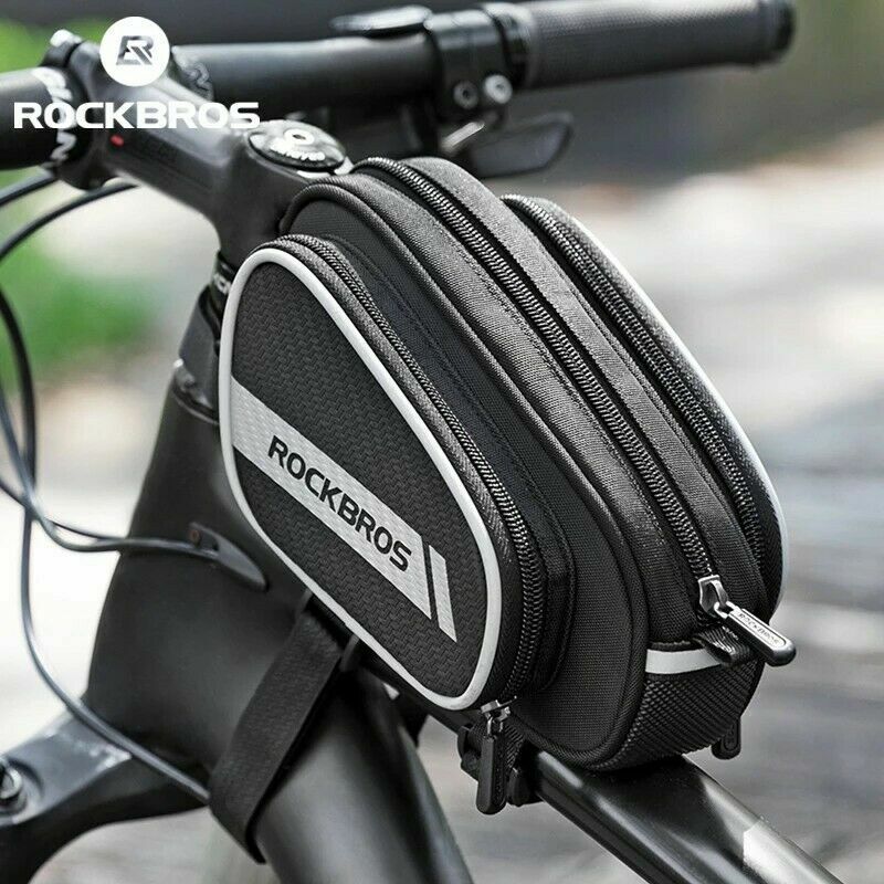 ROCKBROS Cycling Bike Top Front Tube Bag Waterproof Big Capacity Frame New Black