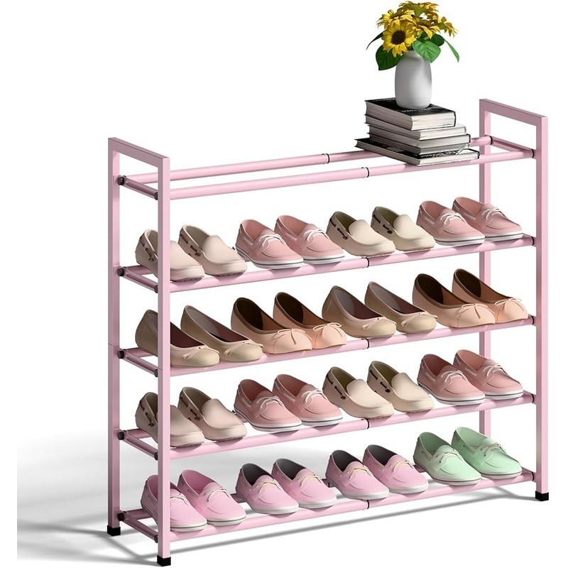 Expandable 5-Tier Shoe Rack Adjustable Storage Organizer Closet Entryway New