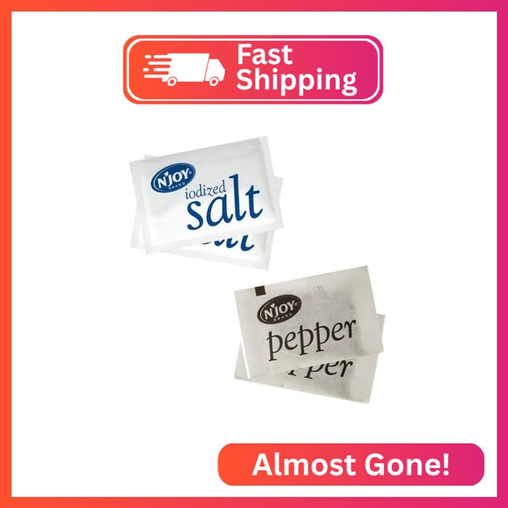 Doofie Deals N'Joy Salt and Pepper Packets, 250 of Each, Individual Packs, 500 T
