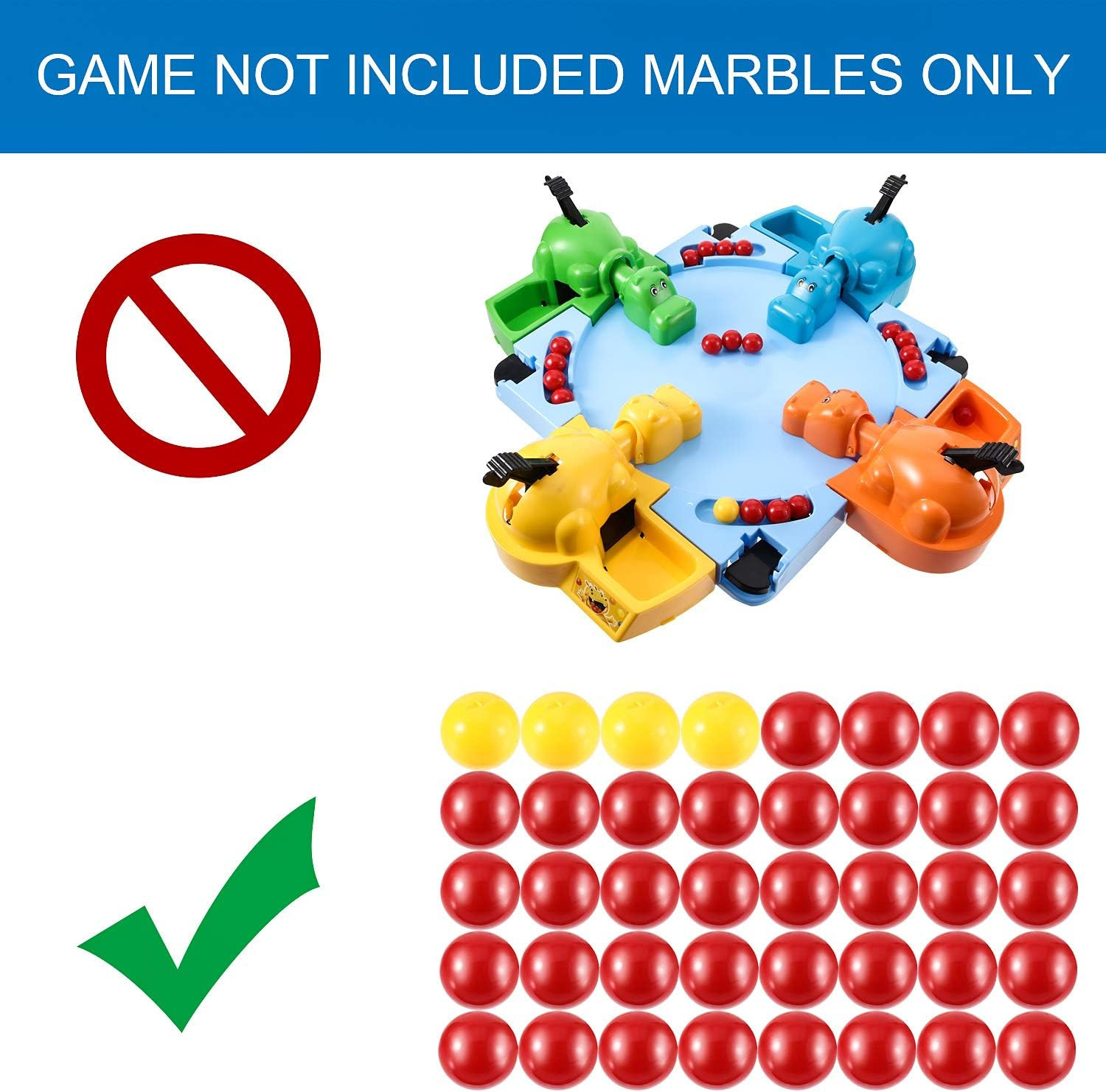 Gejoy 42 Pieces Game Replacement Marbles 2 Sets Game Replacement Balls Compatibl