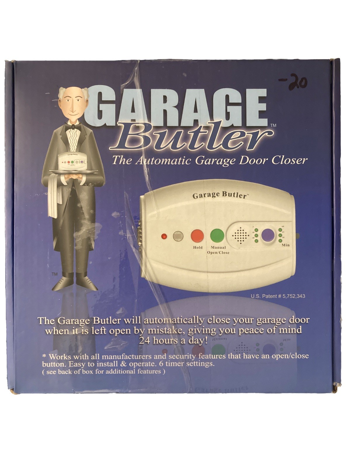 Garage Butler Automatic Garage Door Closer New Open Box Garage Safety System