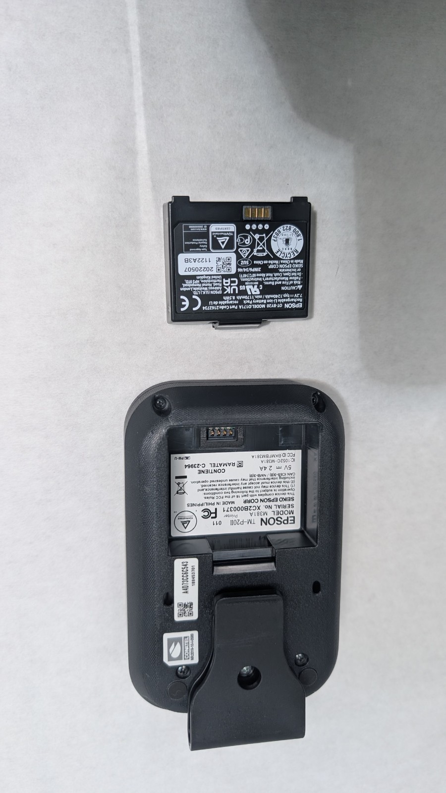 Epson TM-P20II 2" Wireless Thermal Mobile Receipt Printer with Charing Dock