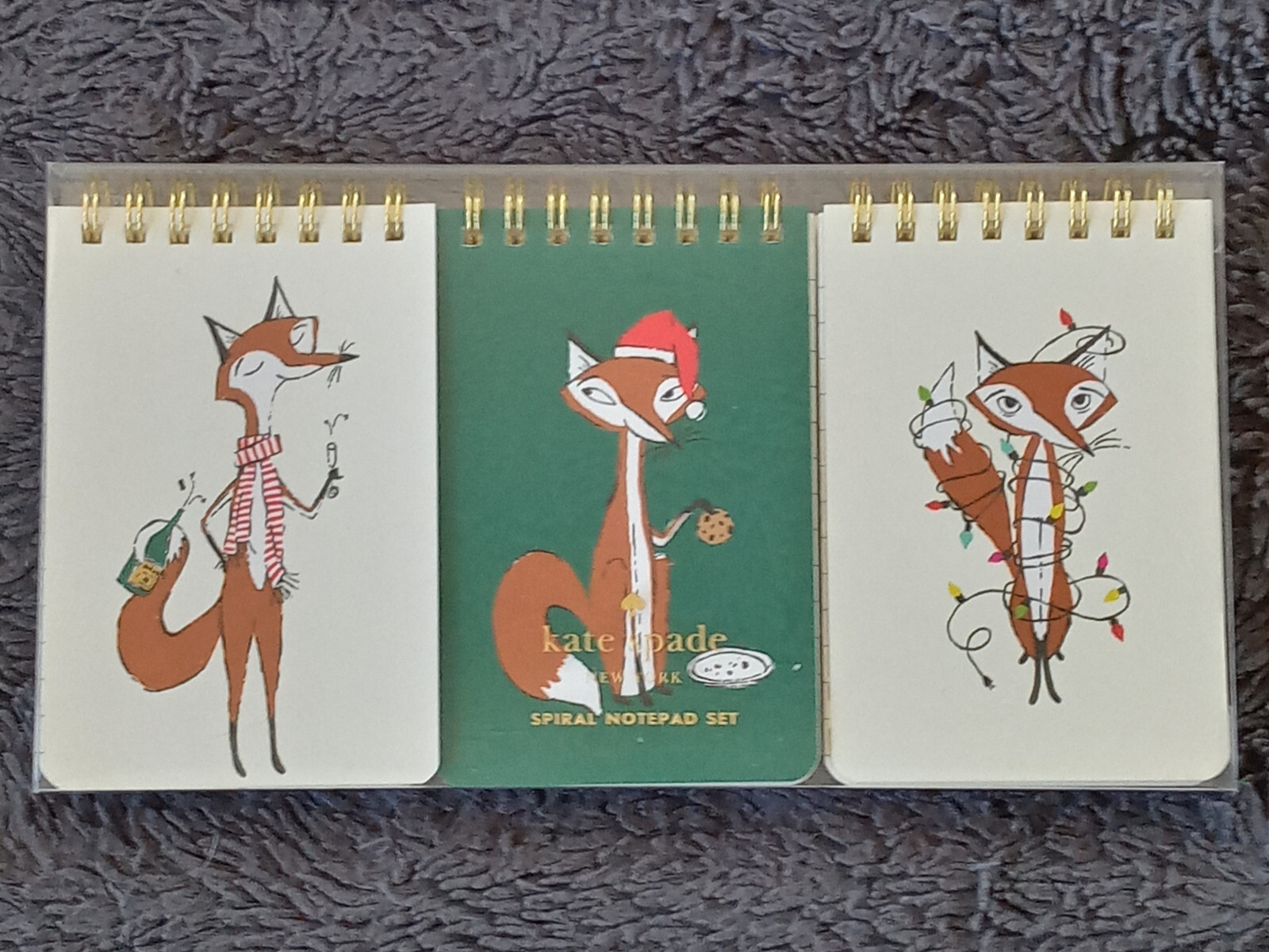 Kate Spade New York Festive Foxes Spiral Notepad Set of 3 Saks Fifth Avenue