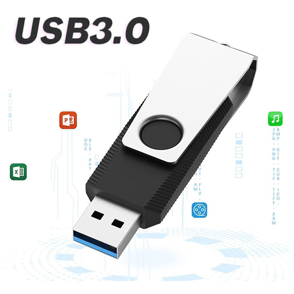 32/64/128GB USB 3.0 Memory Stick Flash Drive USB Swivel Thumb Drive Data Storage