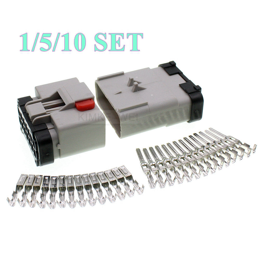 14 Pin/Way Delphi Apex 2.8mm Automotive Male Female Connector Plug Socket Kit