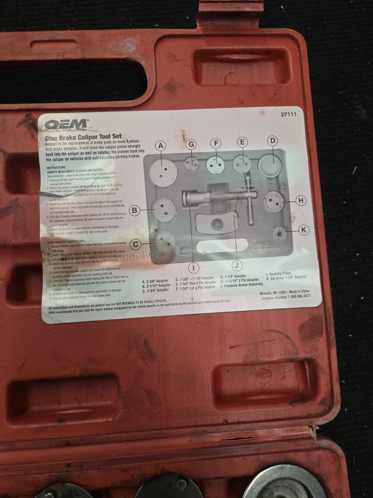 OEM Disc Brake Caliper Tool Set #27111