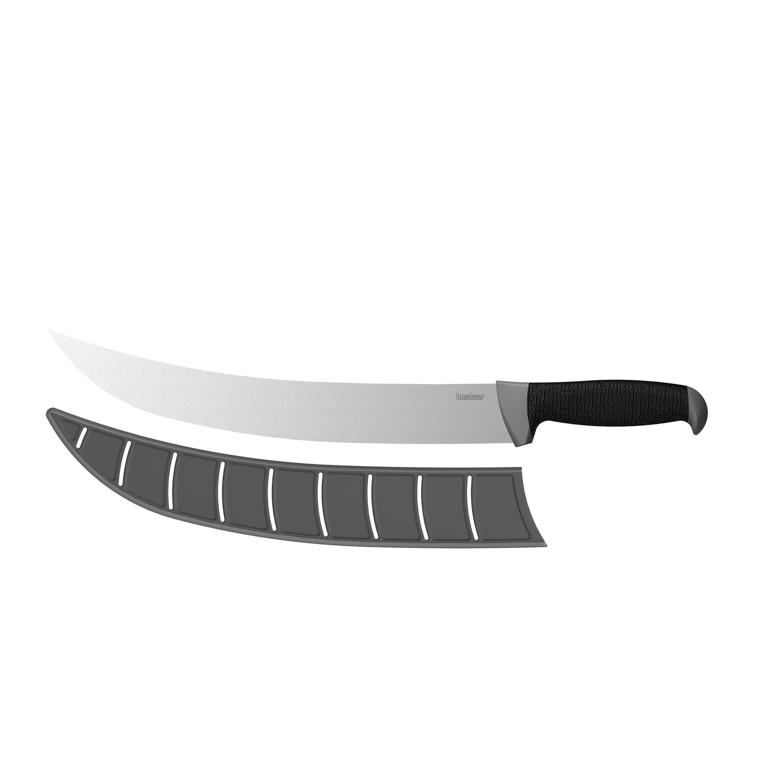 Kershaw 12" Curved Fillet Knife, Fixed 420J2 SS Blade, K-Texture Grip