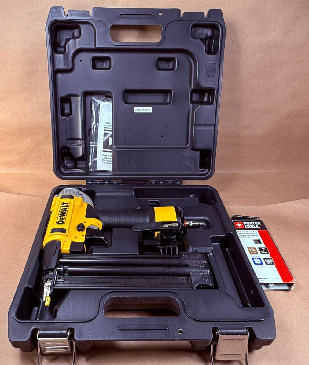 DEWALT DWFP12233 18-Gauge Precision Point Pneumatic Brad Nailer - New In Box
