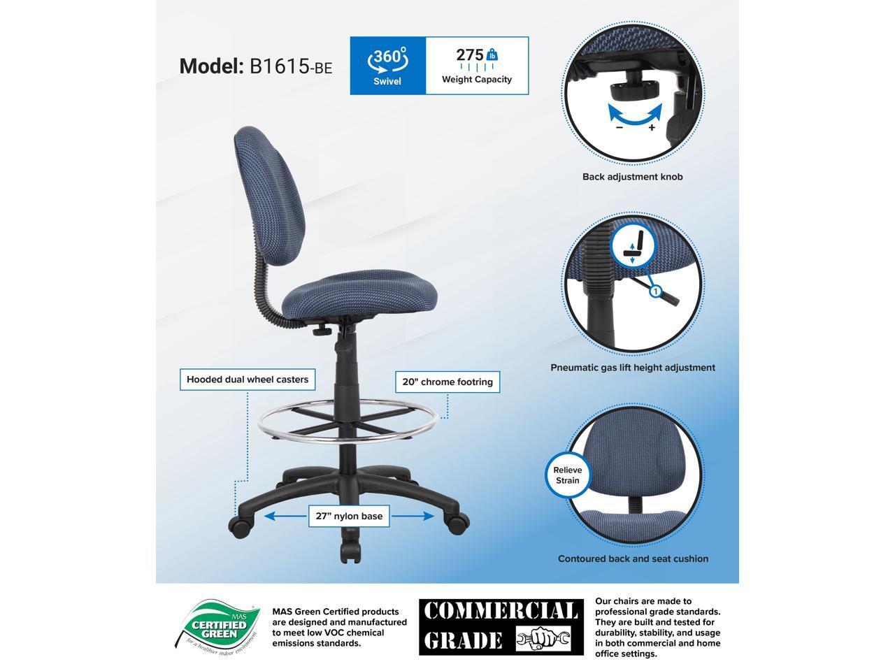 BOSS Office Products B1615-BE Drafting & Medical Stools
