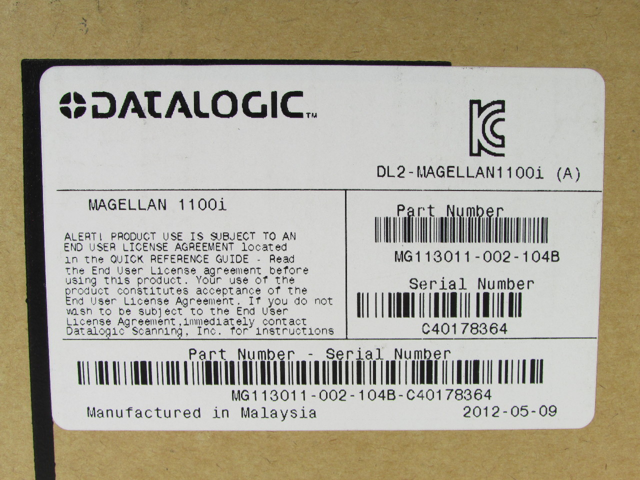 * NEW DATALOGIC MAGELLAN 1000i OMNIDIRECTIONAL USB BARCODE SCANNER MG113011