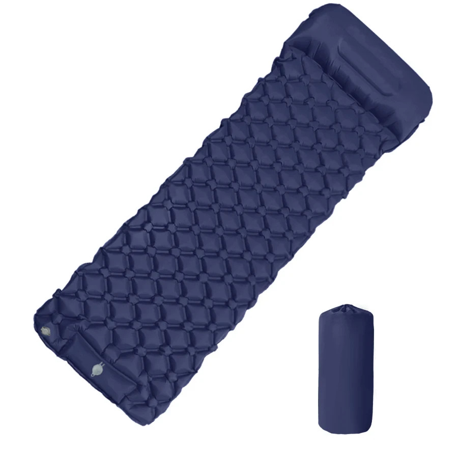 Camping Sleeping Pad, Ultralight Camping Mat with Pillow Built-in Foot Pump
