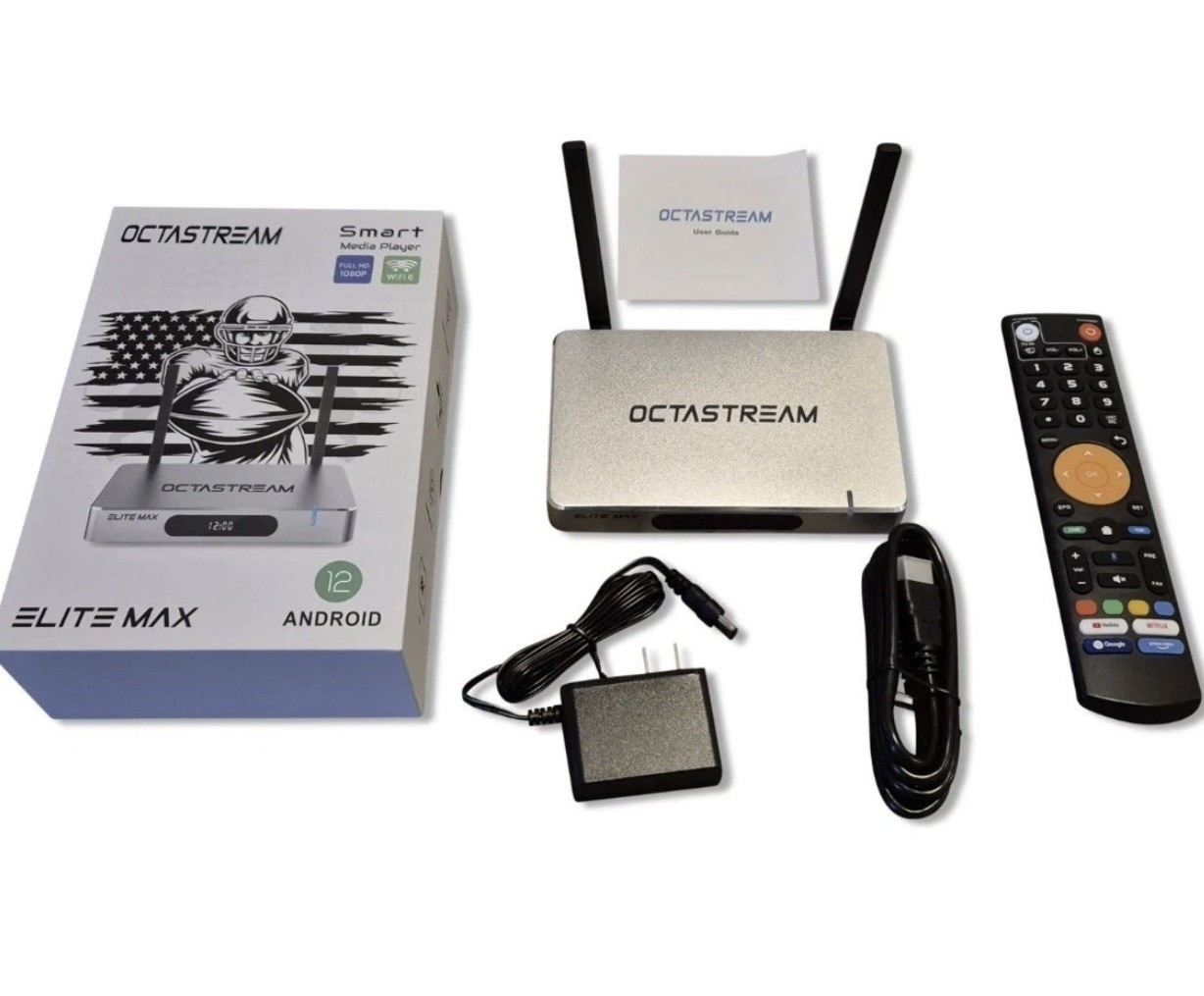 Octastream Elite Max Smart Media Player W/ Voice Remote!FREE PRIORITY SHIPPING!!
