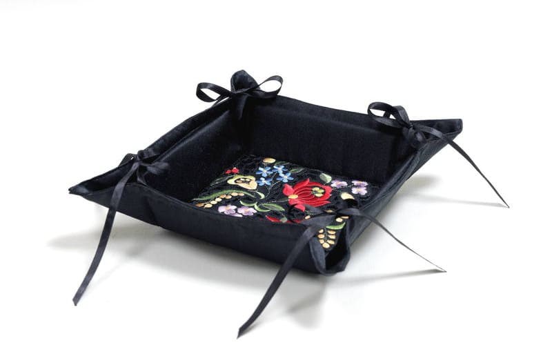 Embroidered Accessory Pouch (Approx. 24×24 cm)