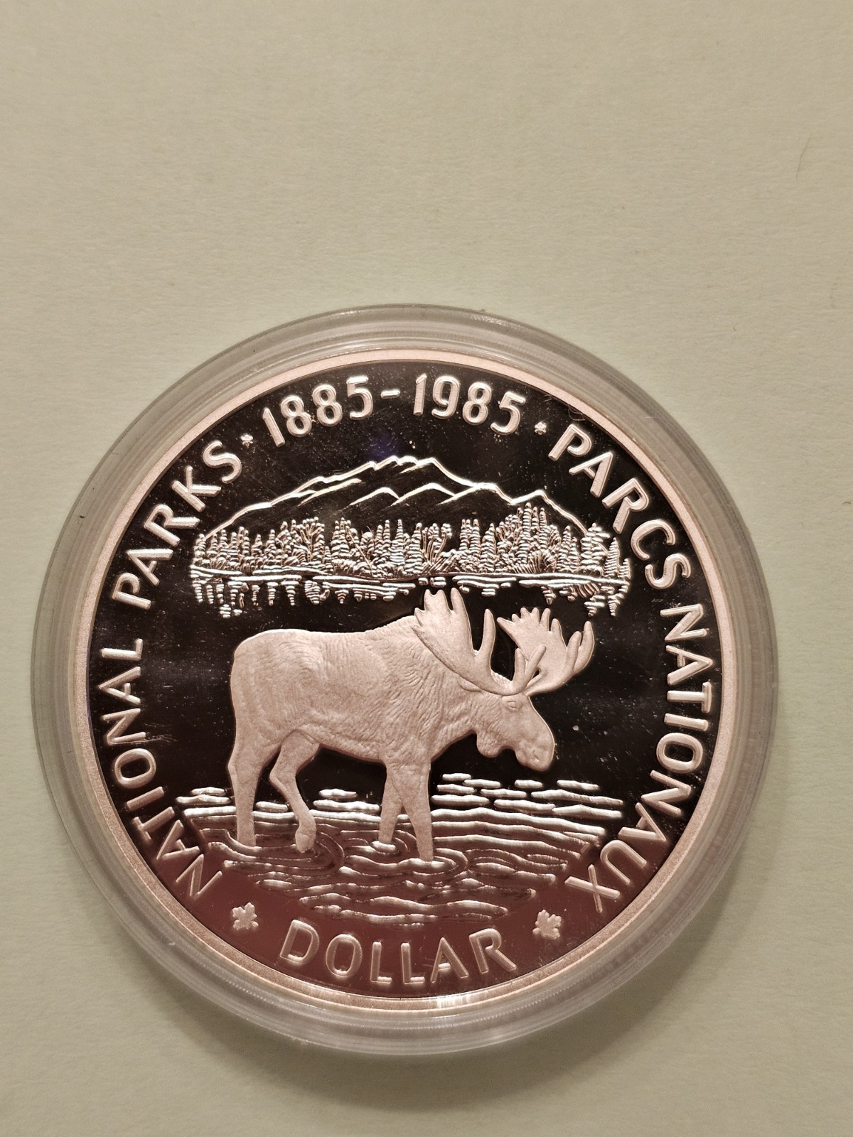 1985 🇨🇦 CANADA 50% SILVER ULTRA CAMEO PROOF DOLLAR NAT PARKS COMM FREE SHIP