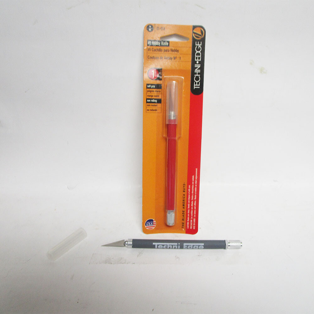 TECHNI EDGE #1 HOBY KNIFE SOFT GRIP 6" ASSORTED COLORS 2 PER ORDER TE01-014