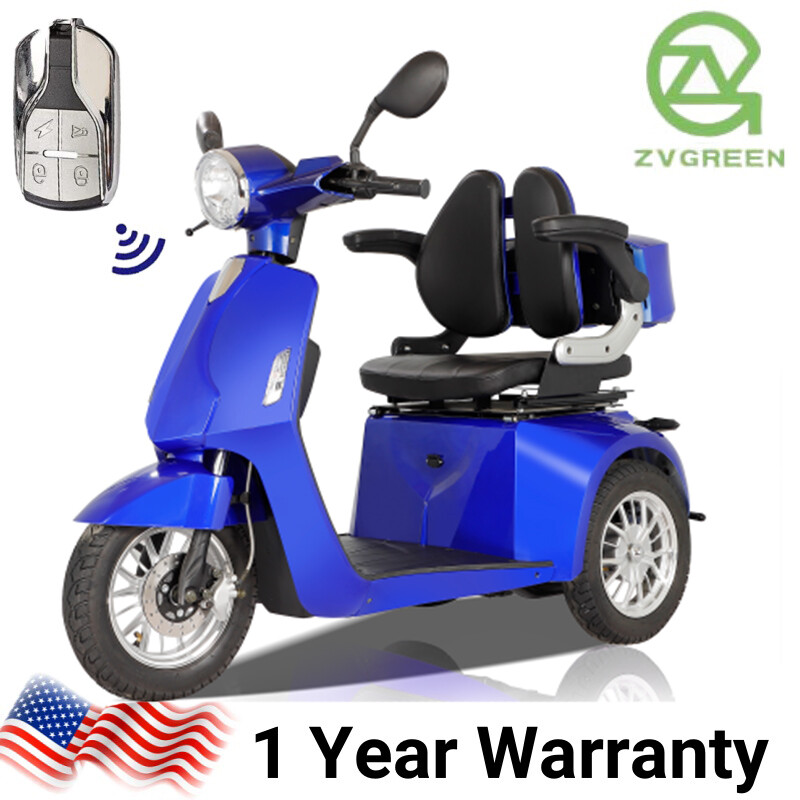 3-wheel Electric Mobility Scooter 800W 60V 20AH Battery Motor for Adult Seniors