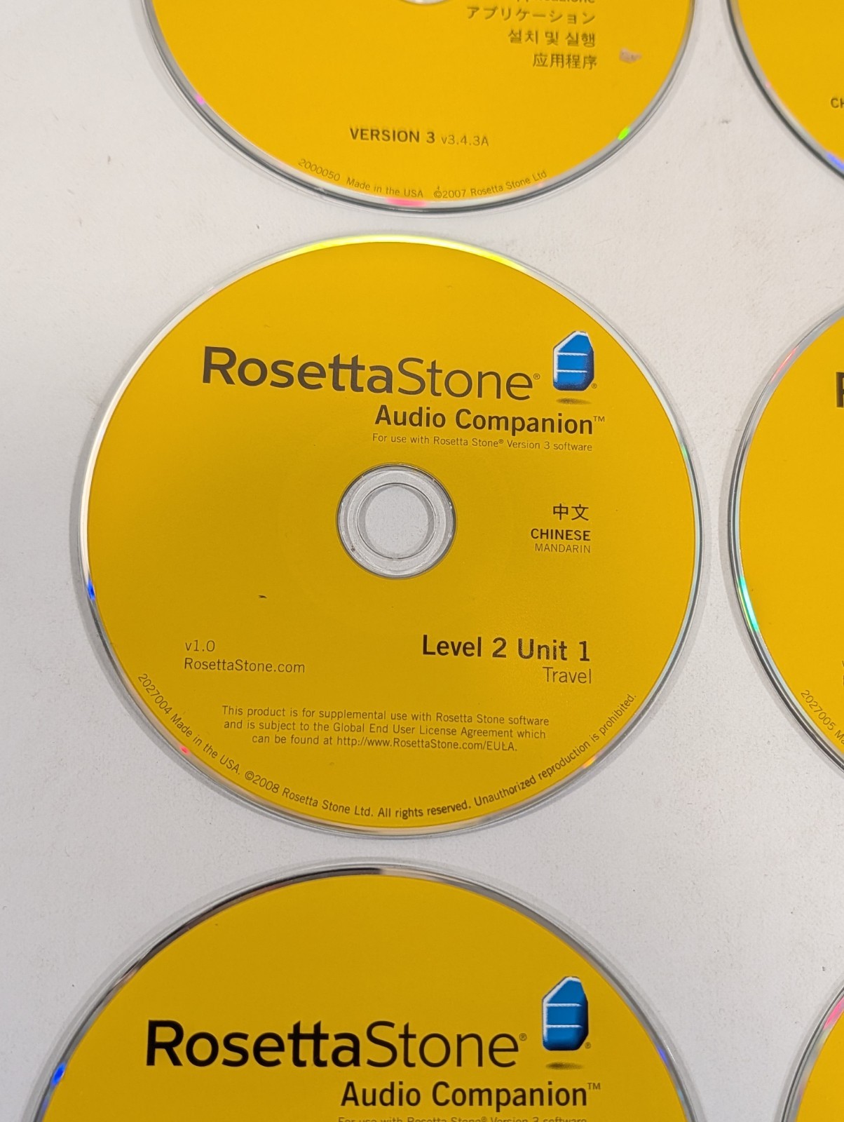 Mandarin Chinese Level 1 2 3 CD-ROM Software w Guide + Audio CDs | Rosetta Stone
