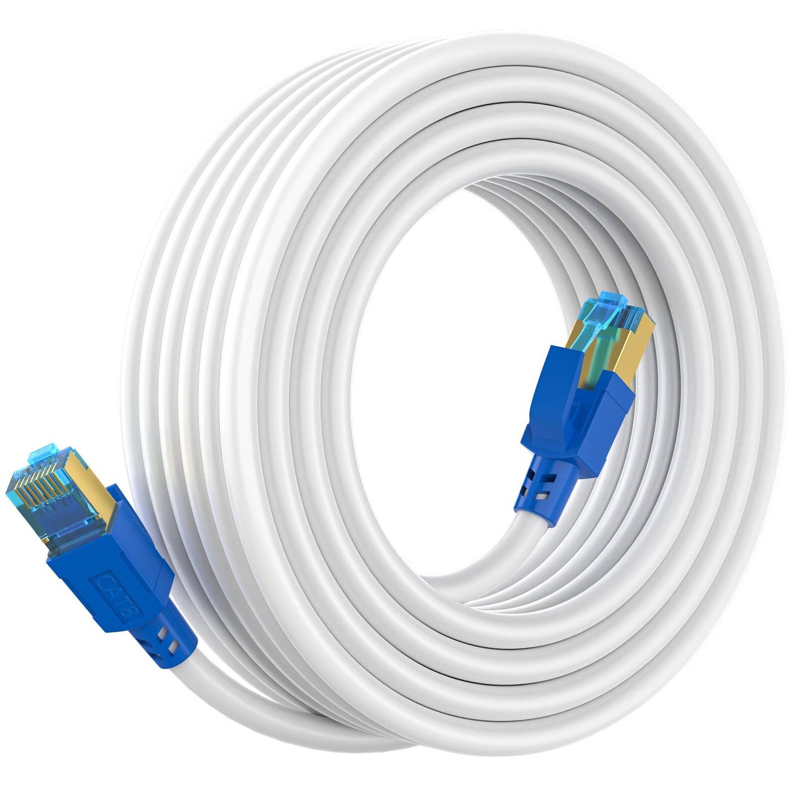15 FT Cat 8 26AWG 40Gbps 2000Mhz Ultra Speed LAN Patch Cable Weatherproof