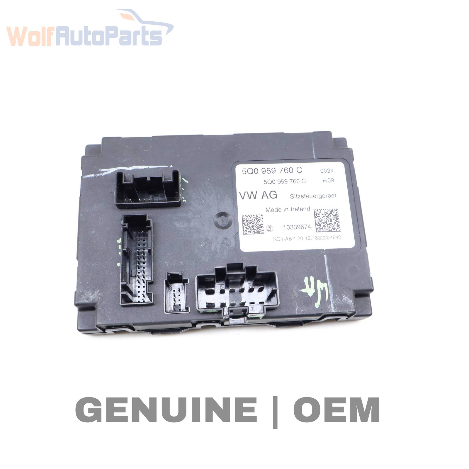 2018-2020 VW ATLAS - Front LEFT SEAT / Backrest Adjustment Control Module