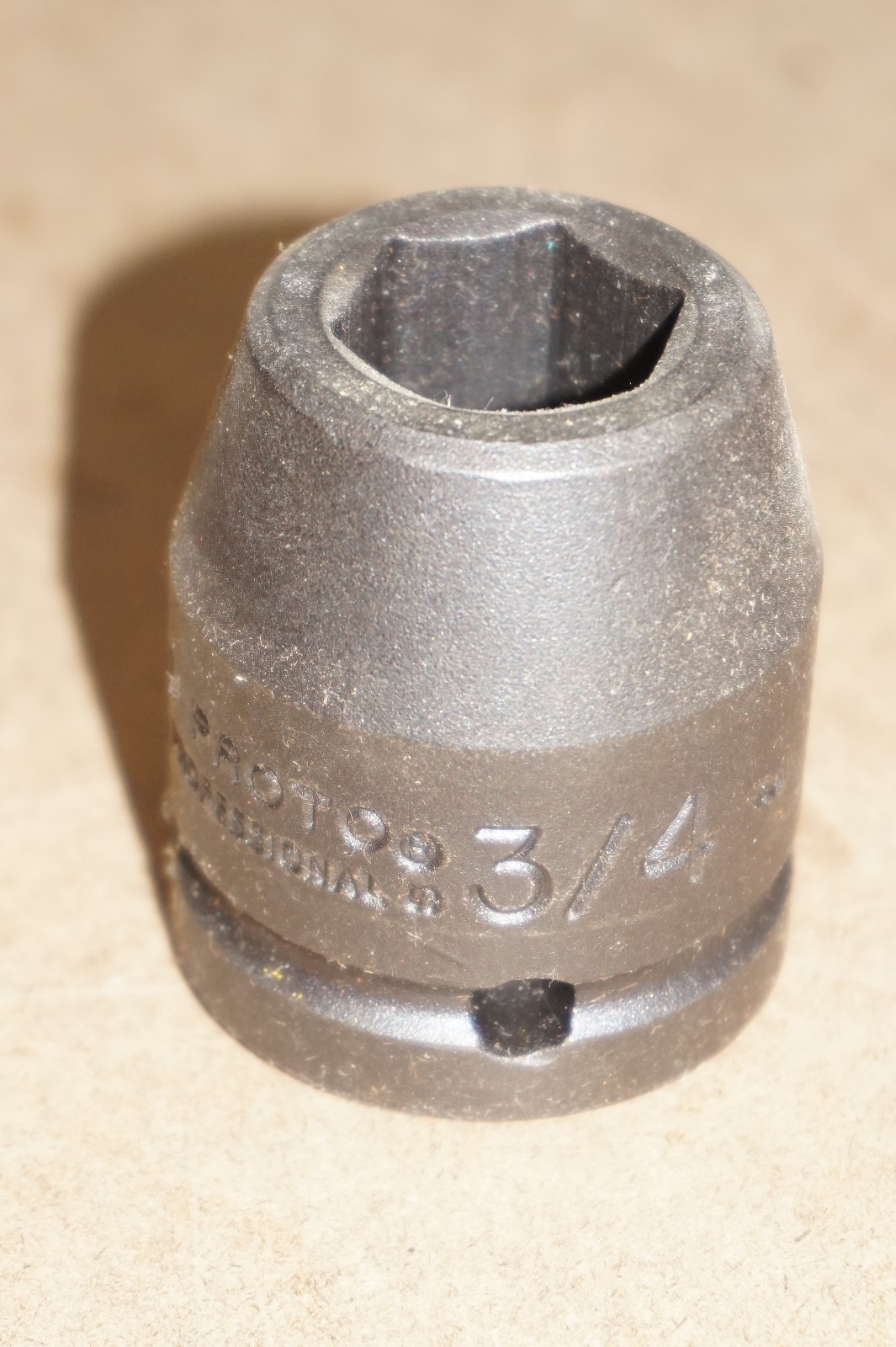 PROTO Stanley 07512 3/4" Standard Impact Socket, 6-Point, 3/4" Drive USA J07512