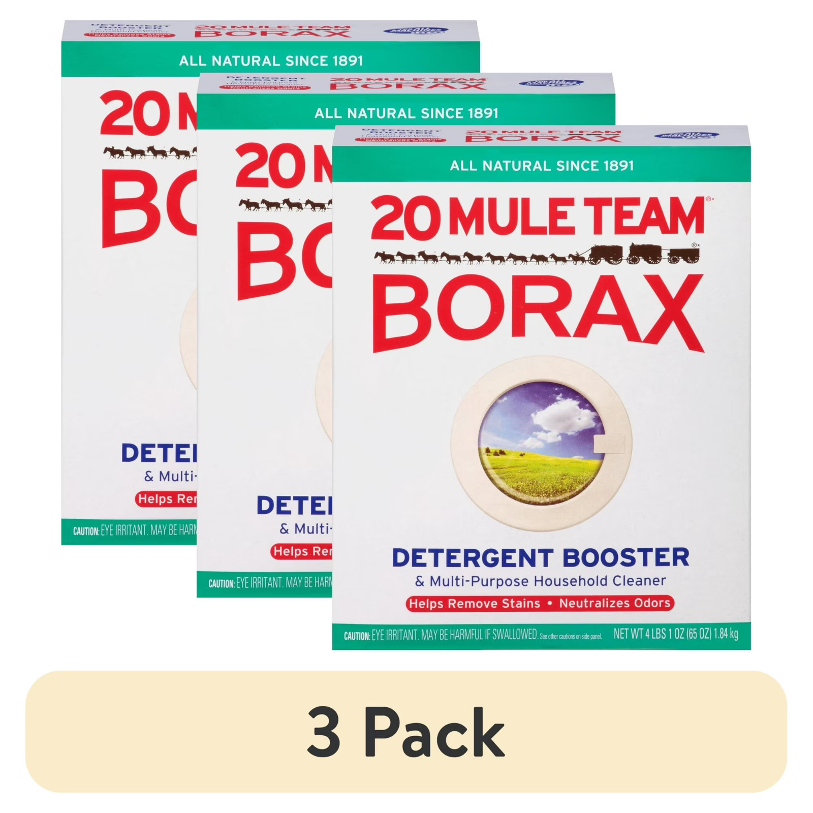 (3 PACK ) 20 Mule Team Detergent Booster - 65oz.