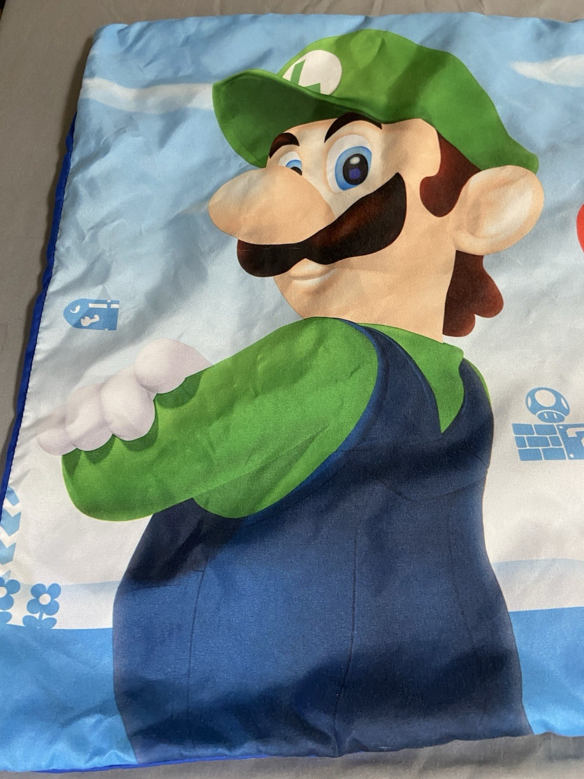 Nintendo Super Mario Polyester Video Game Pillow Case Bright Colors