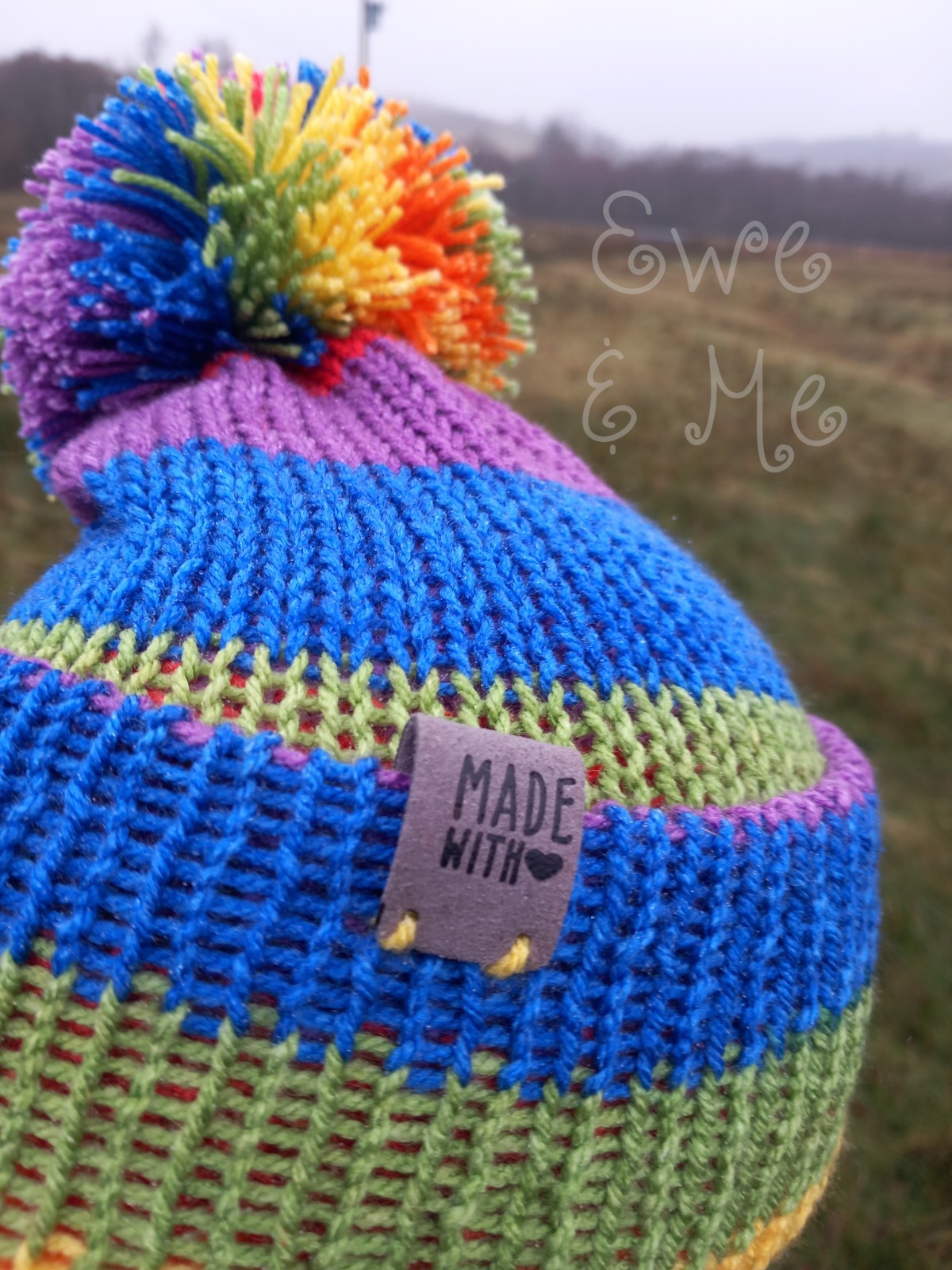 Handmade Rainbow/Pride LGBT Beanie Hat Adult Size