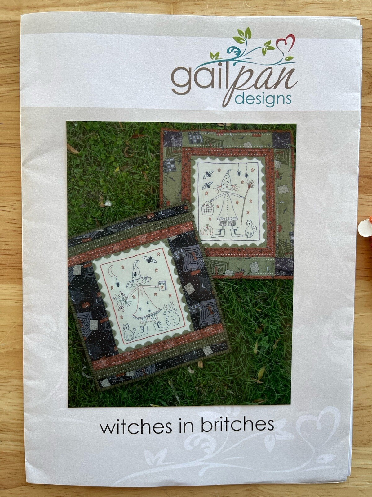 Gail Pan Designs 14”x16” Witches In Britches Pattern With Floss Roll