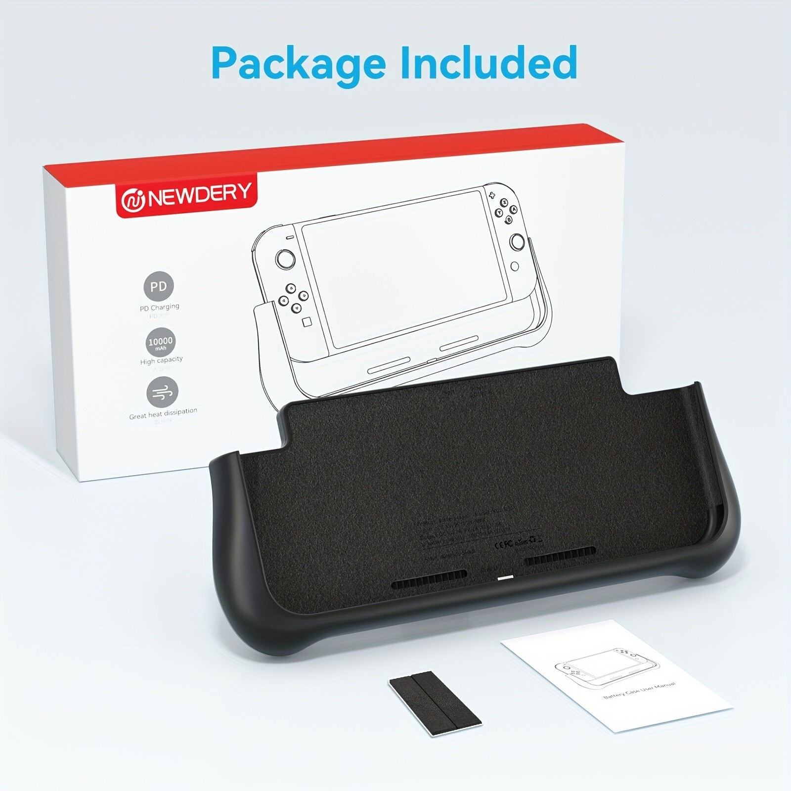 10000mAh External Battery Station for Nintendo Switch/Switch OLED Charger Case