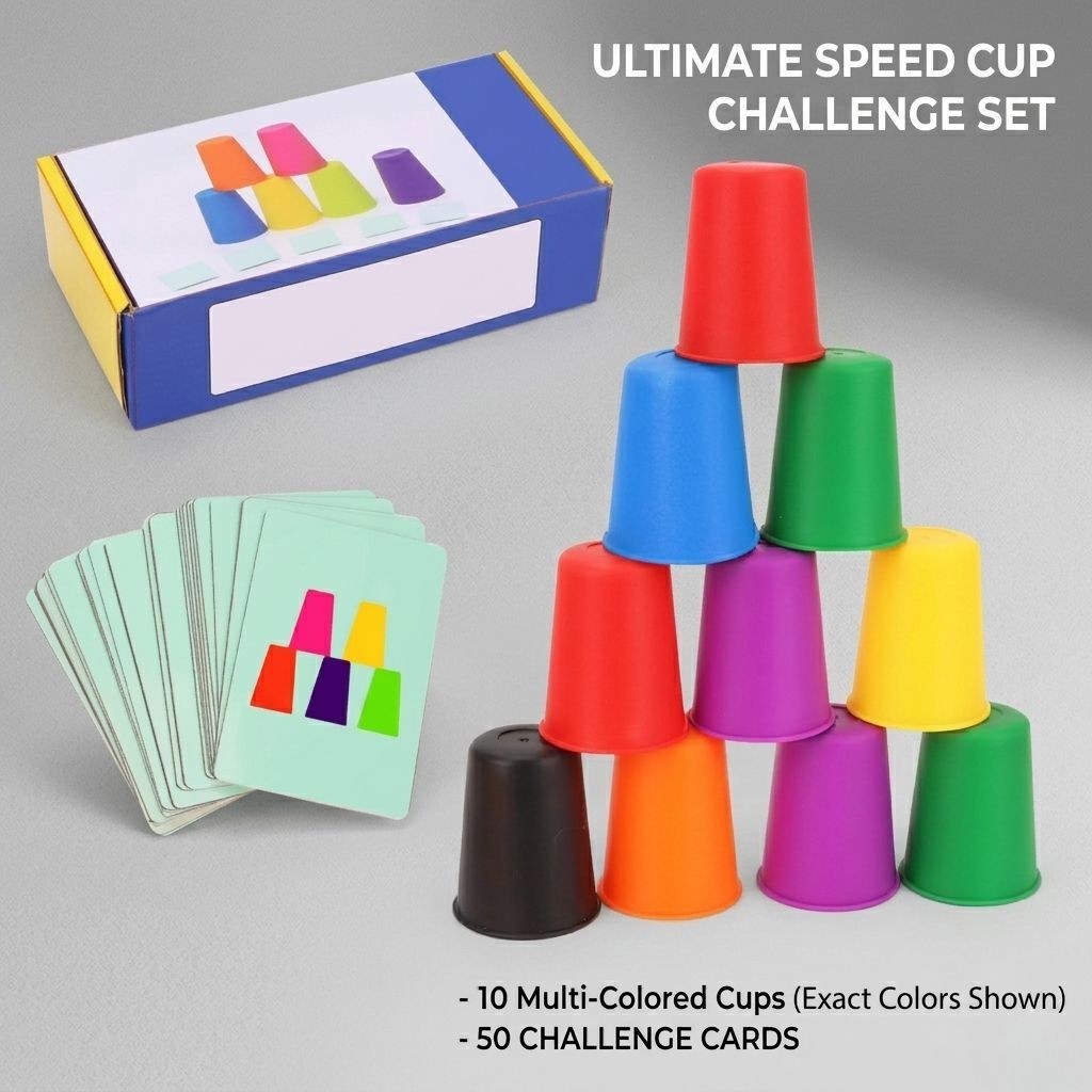Montessori Cup Stacking Game Educational Color Matching Training Toy for Kids