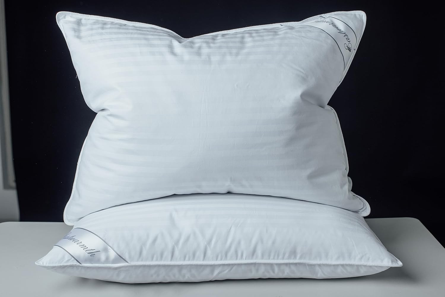 Goose down Feather Soft Pillows One Pillow 100% Cotton Supportive Bed Pillow Str