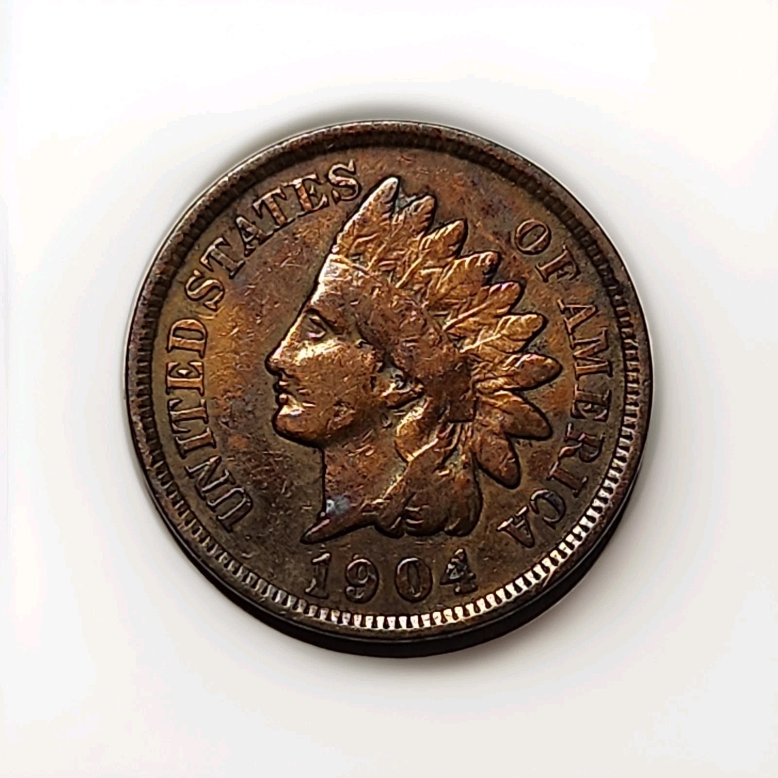 1904 Indian Head 1C-Very Fine Cond~Beautiful Toner~FAST FREE SHIPPING #5