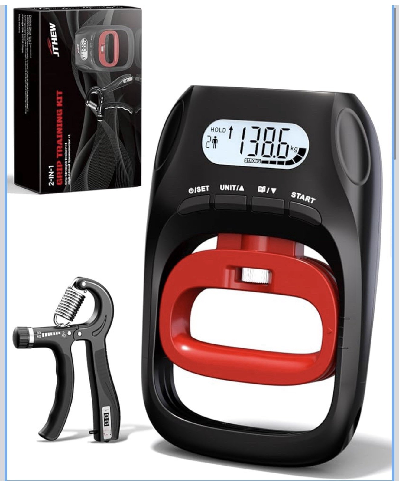 Grip Strength Tester Trainer Hand Dynamometer of 400Lbs/180Kg