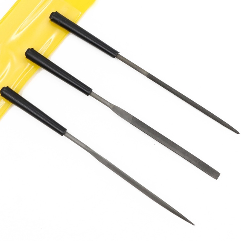 3pcs Diamond Files Convenient Easy To Use Round Silver + Black Replaceable
