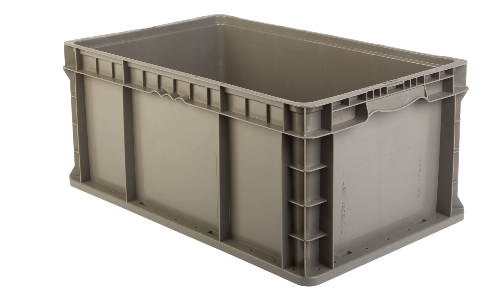 Hudson 24 x 15 x 11" (3 Pack) Straight Wall Handled Storage Container Tote