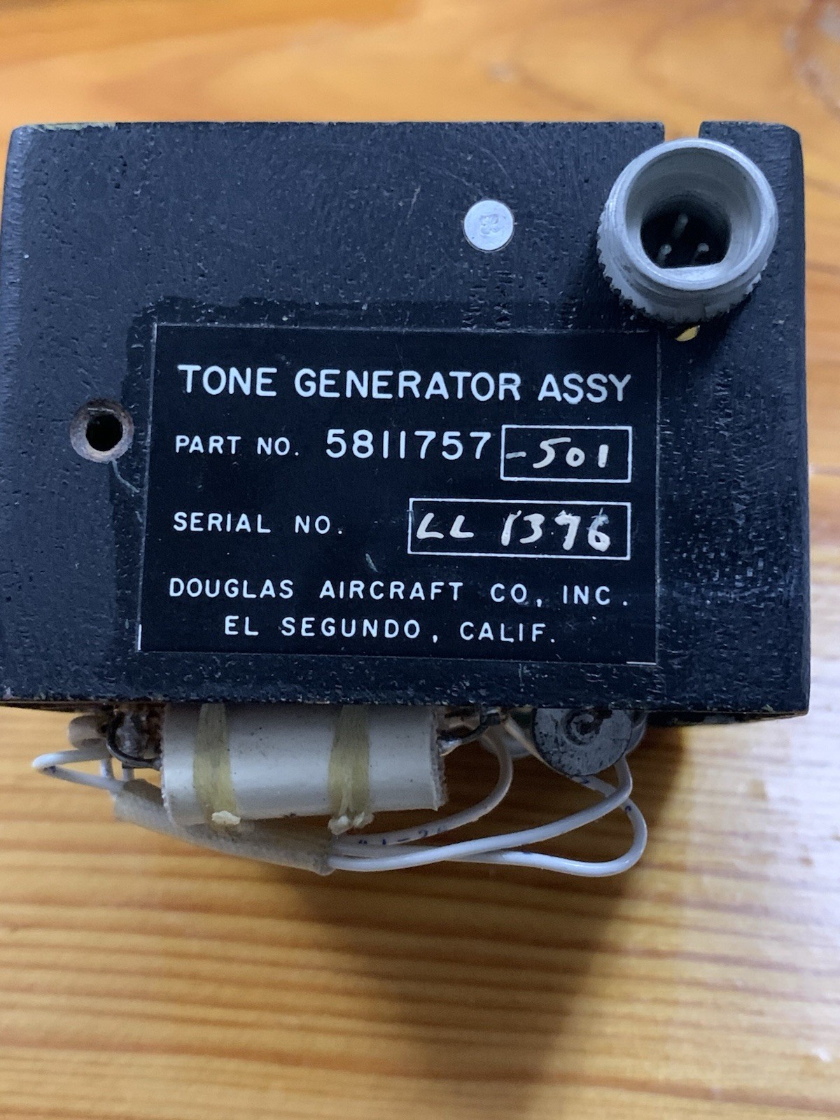 Douglas Aircraft Co. El Segundo Tone Generator Assembly Unit P/N 5811757-501