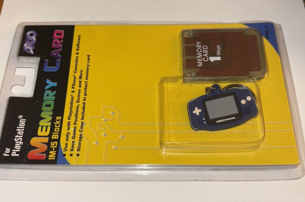 NEW Argo 1 Mega Memory Card For PlayStation With Gameboy Keychain