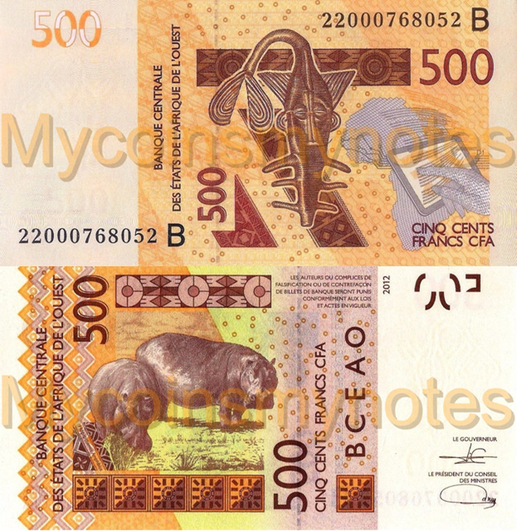 West African States, BENIN, 500, 2022, Code B, PNEW (Not yet in catalog), UNC