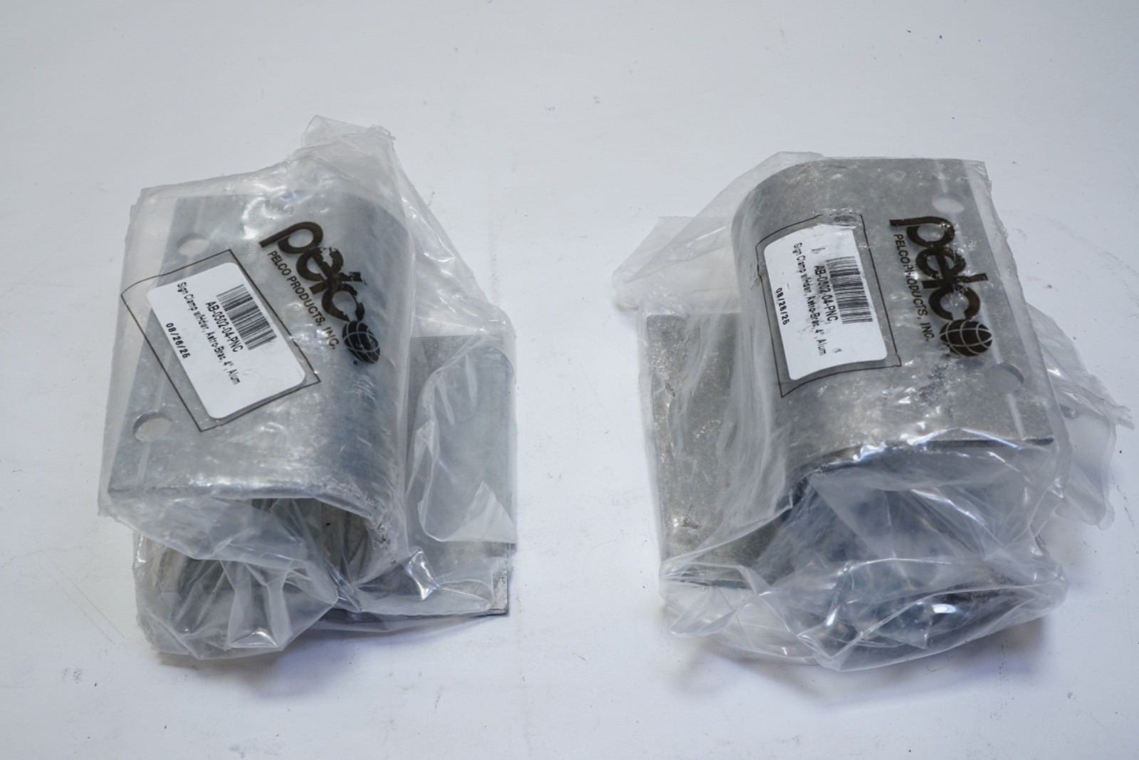 New Lot of 2 Pelco Sign Clamp w/ Hardware, Astro-Brac, 4", Alum AB-0502-04-PNC