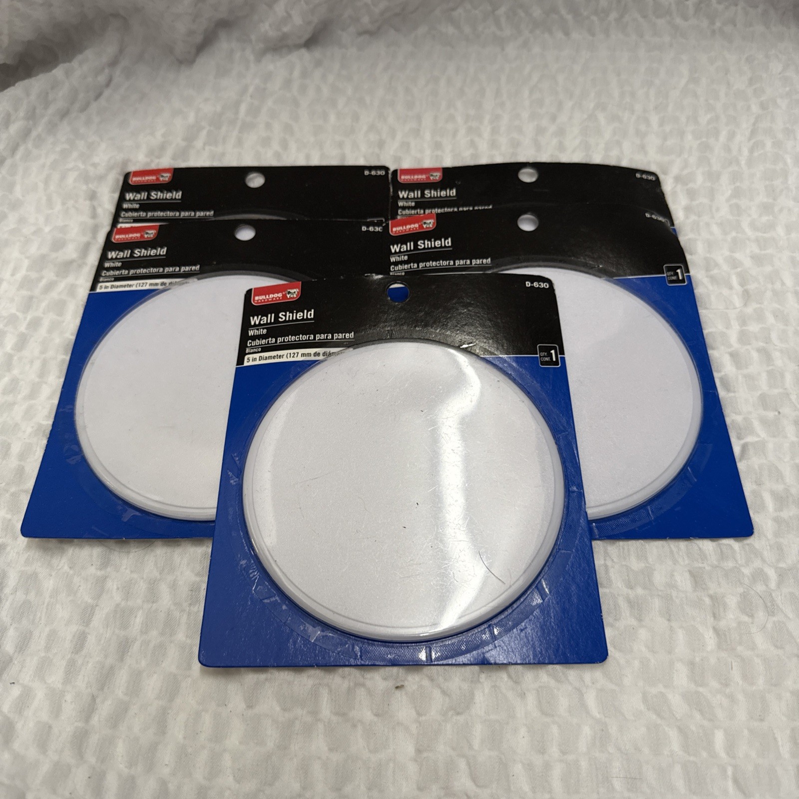 Bulldog Hardware 5 in. Wall Protector Shield, White D-630 Lot of 5