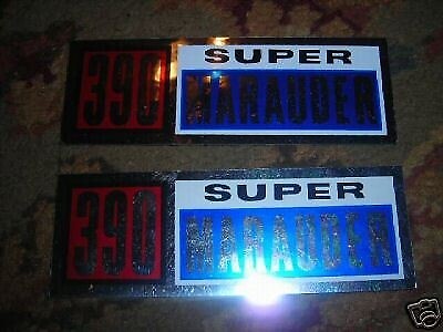 1962 1963 1964 1965 MERCURY SUPER MARAUDER 390 VALVE COVER DECALS SET OF 2 PIECE