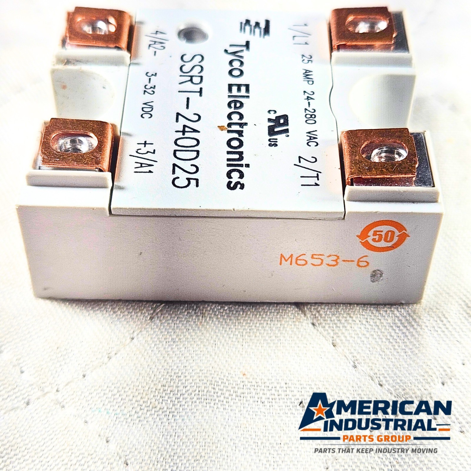 Tyco Electronics SSRT-240D25 Solid State Relay 25A 24-280VAC 3-32VDC – USED