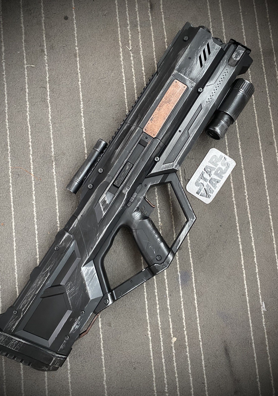 Prop Sci-Fi Star Wars Heavy Blaster Mandalorian STYLE Cyber Gun Scope Painted
