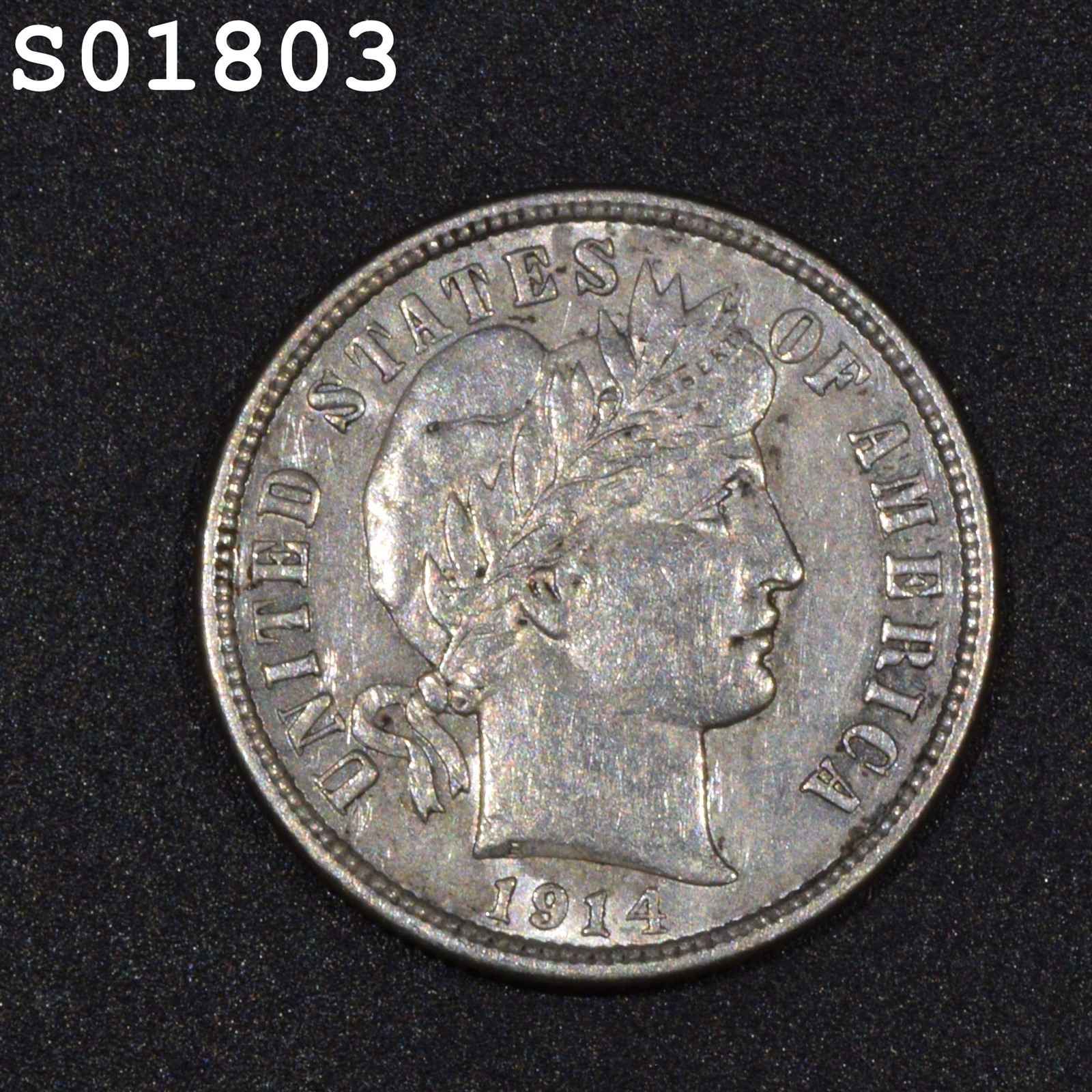 1914-D Barber Dime "AU"